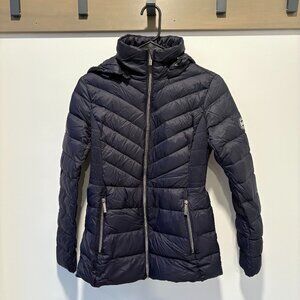 Michael Michael Kors Navy Packable Down Puffer Lightweight winter Coat - Size XS